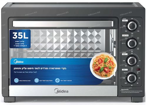 טוסטר אובן 38 ליטר Midea מידאה MC38EGE טוסטר אובן 38 ליטר Midea מידאה MC38EGE