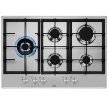 כיריים גז 5 להבות - 75 ס"מ AEG א.א.ג HGB75820SM כיריים גז 5 להבות - 75 ס"מ AEG א.א.ג HGB75820SM