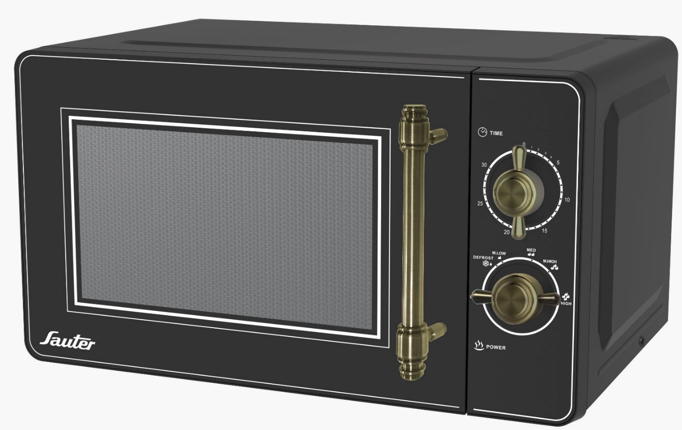 מיקרוגל מכני בעיצוב רטרו SAUTER סאוטר MWR2084 - שחור מיקרוגל מכני בעיצוב רטרו SAUTER סאוטר MWR2084 - שחור