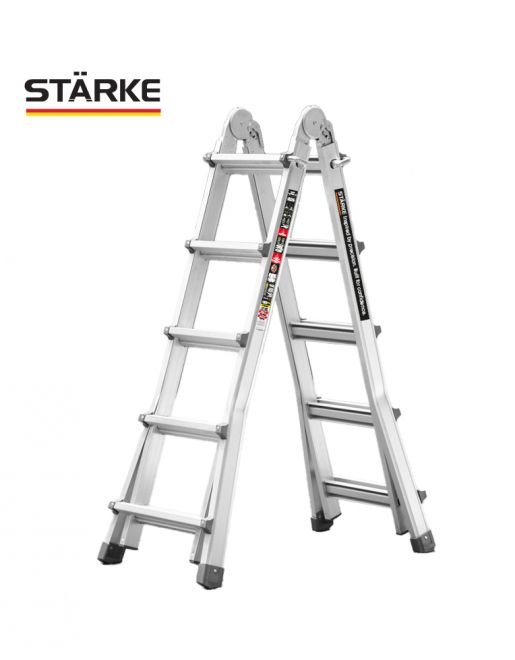 סולם אלומיניום טלסקופי מקצועי 4x6 תוצרת STARKE סולם אלומיניום טלסקופי מקצועי 4x6 תוצרת STARKE